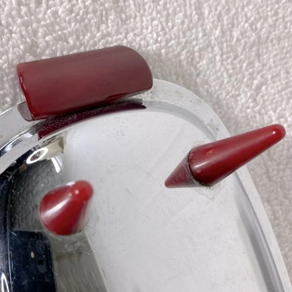 Vintage Glo Hill Gourmates Chrome Serving Tray With Bakelite Handles - Picture 6 of 12